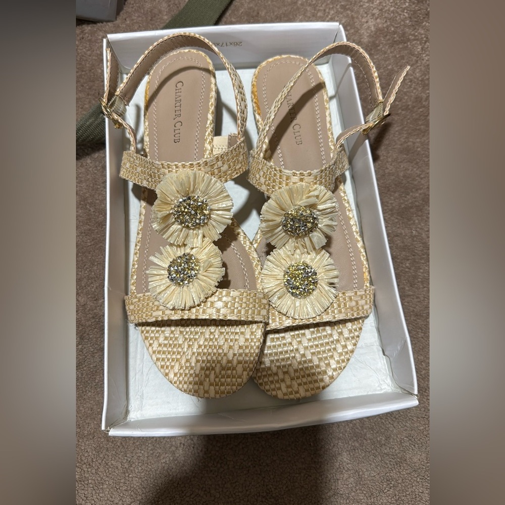 Charter club Deginer sandles for sale brand new in original box